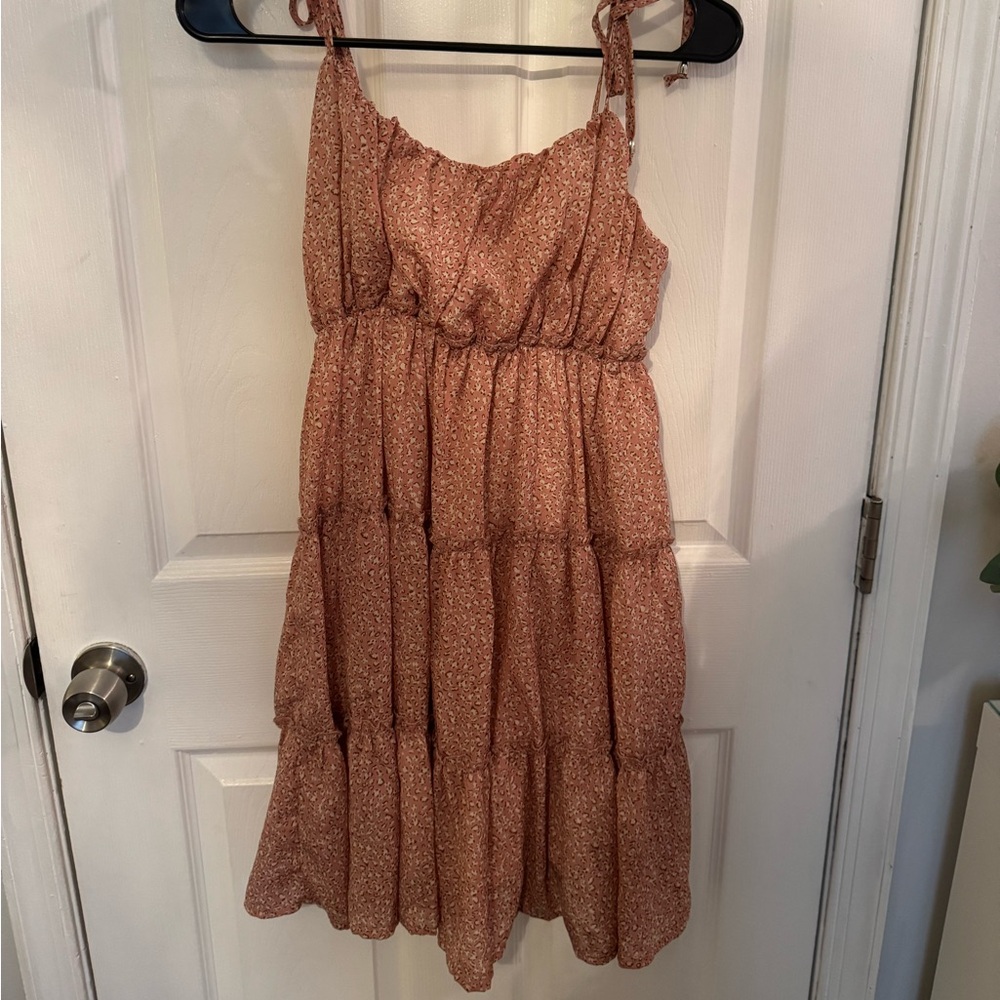 Pink Cheetah Print Babydoll Dress